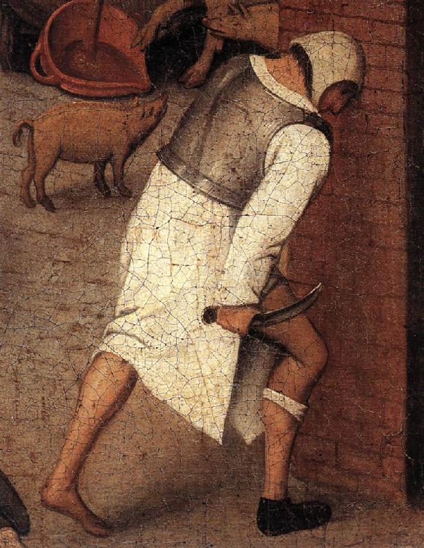 BRUEGHEL, Pieter the Younger Proverbs (detail) ftqq oil painting picture